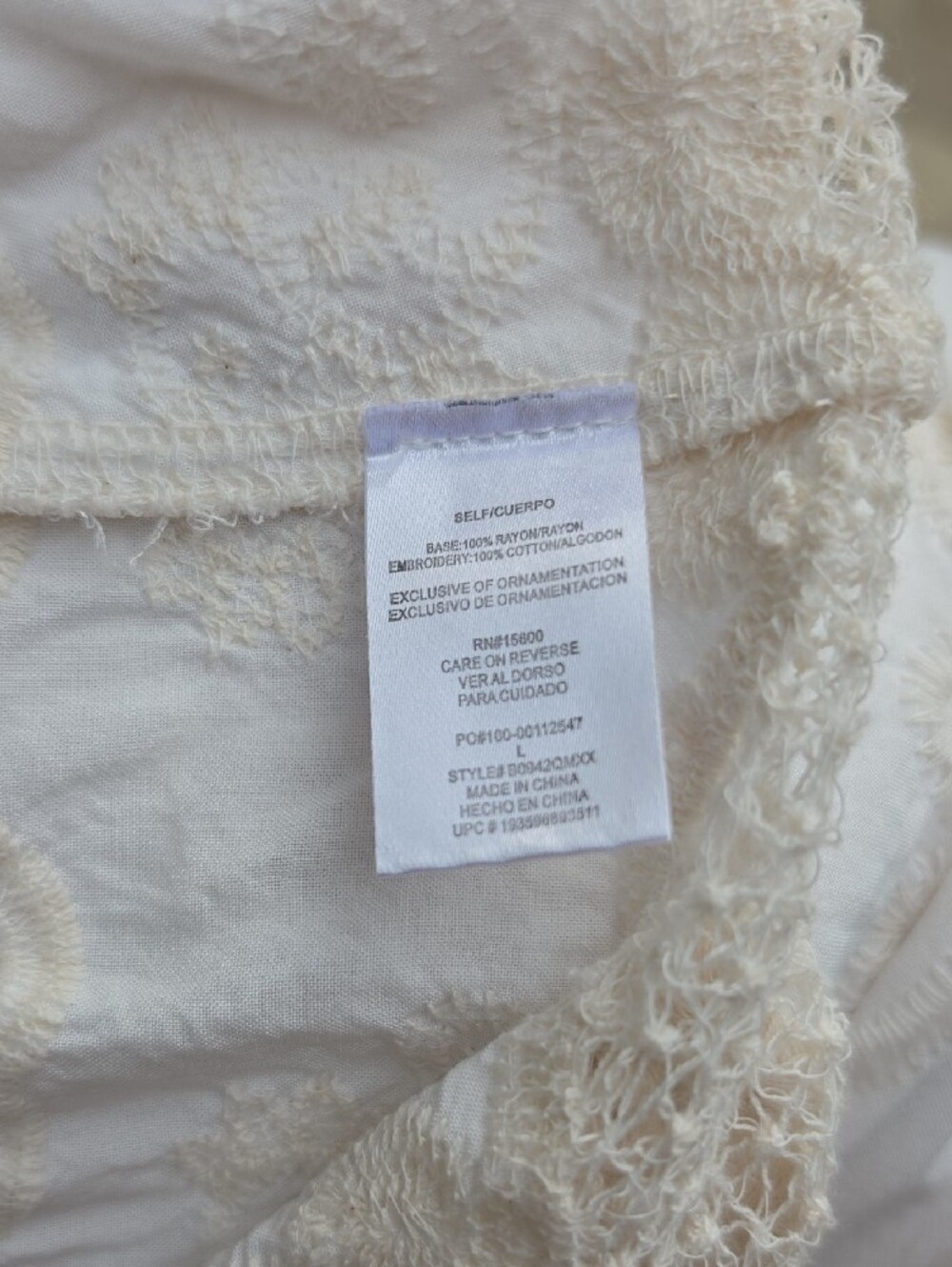 DEMOCRACY Embroidered Crochet-Trim Boho Tunic - Picture 6 of 7